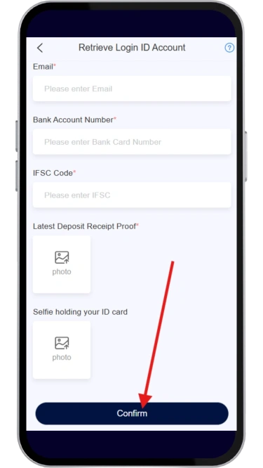 click on confirm button for before login support
